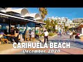 La Carihuela Torremolinos Beach Walk in December 2020 - Malaga, Spain [4K]
