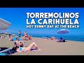 Torremolinos Spain Beach Walk Playa de La Carihuela Hot Sunny Day May 2022 Costa del Sol | Málaga 4K