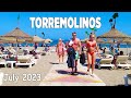 Torremolinos Town to Beach Walk Malaga Spain Costa del Sol July 2023 [4K]